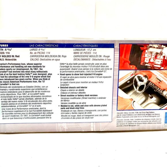 Revell 1957 Corvette #85-0852 open box 1:24 scale - Picture 4 of 4